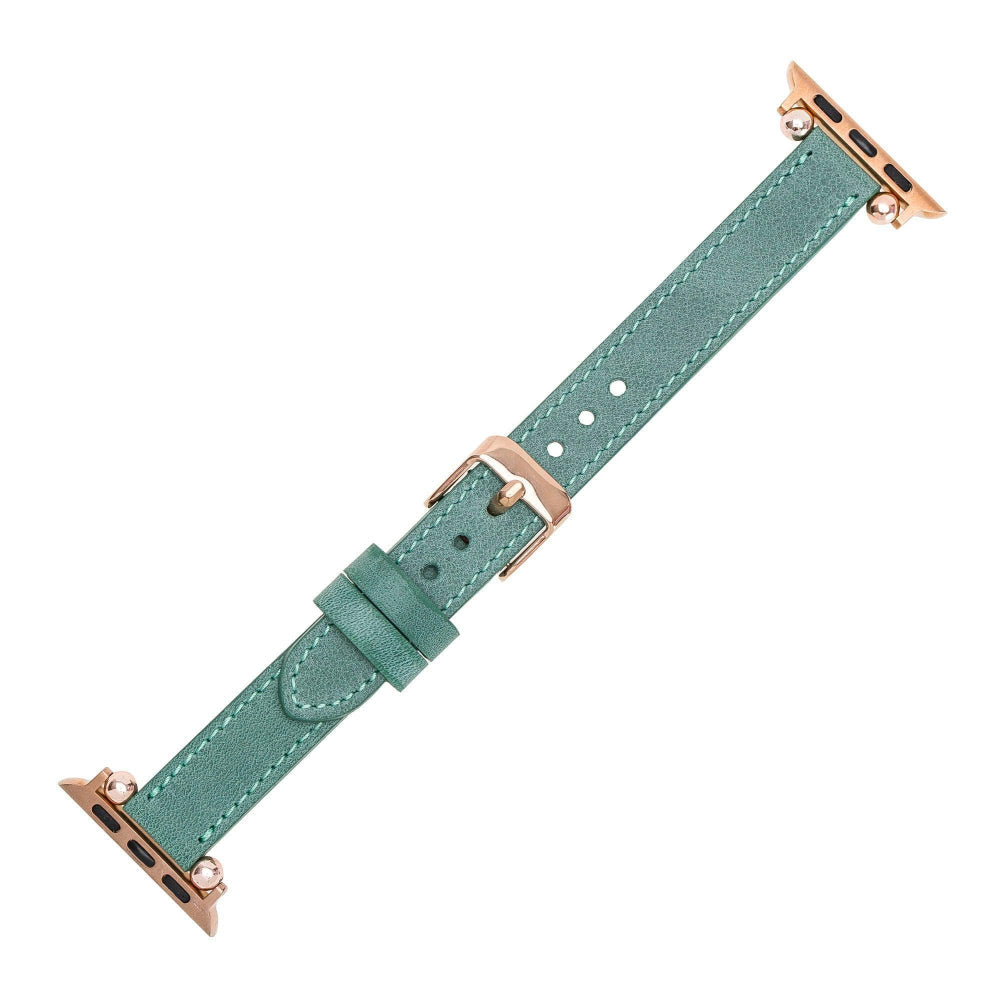 Ferro Fitbit Genuine Leather Watch Band with Rose Gold Trok