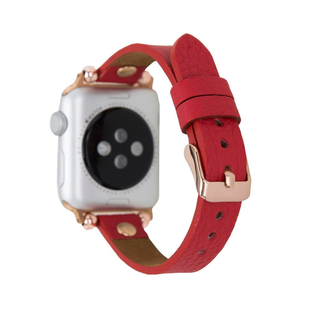 Ferro Fitbit Genuine Leather Watch Band with Rose Gold Trok