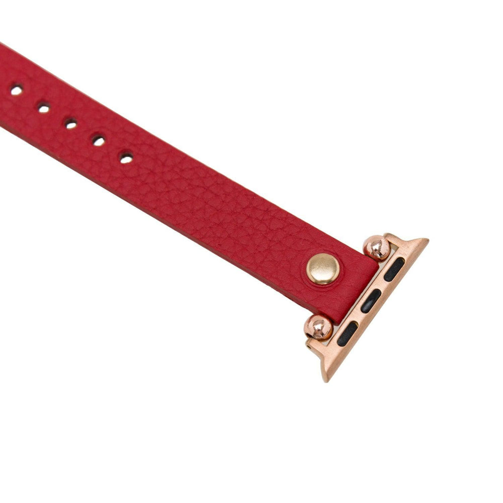 Ferro Fitbit Genuine Leather Watch Band with Rose Gold Trok