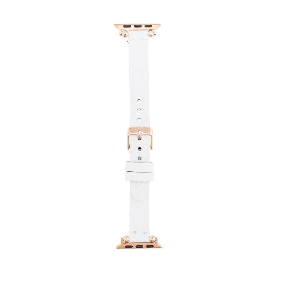 Ferro Fitbit Genuine Leather Watch Band with Rose Gold Trok