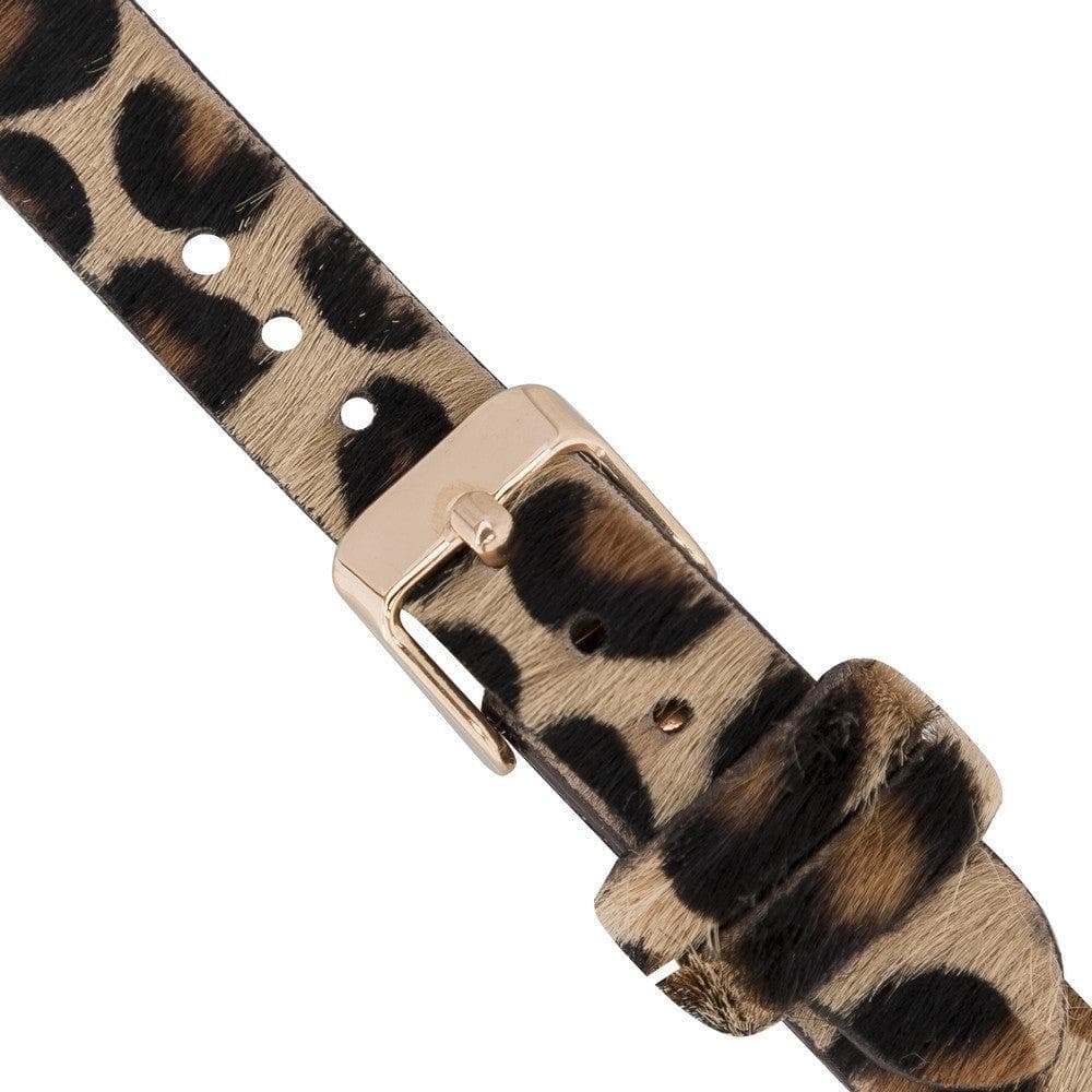 Ferro Fitbit Genuine Leather Watch Band with Rose Gold Trok