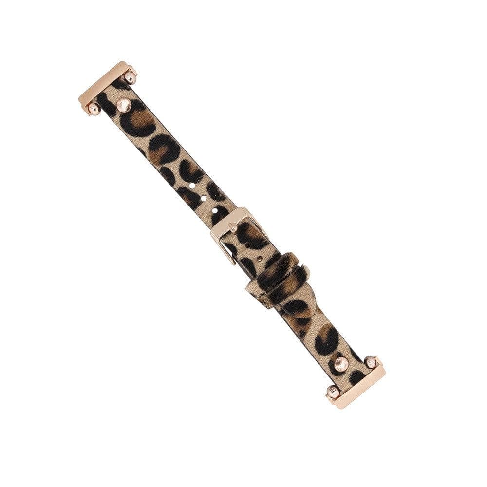 Ferro Fitbit Genuine Leather Watch Band with Rose Gold Trok