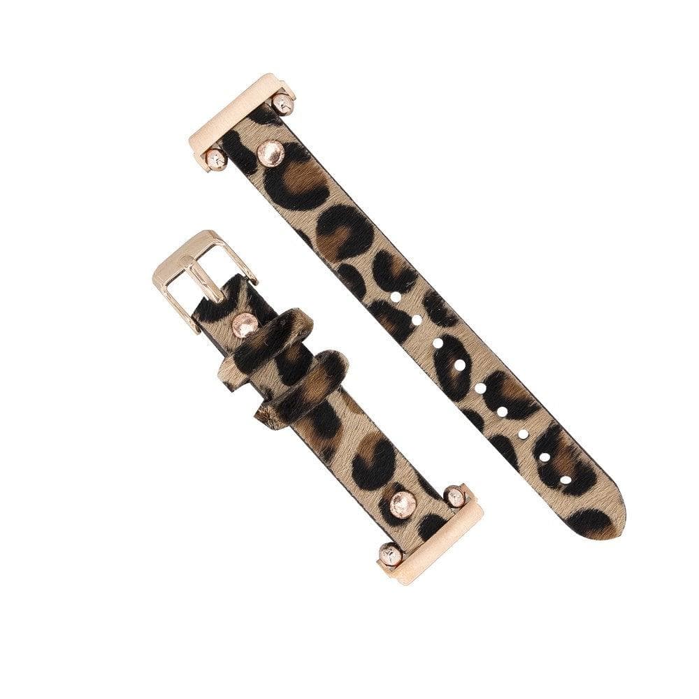 Ferro Fitbit Genuine Leather Watch Band with Rose Gold Trok