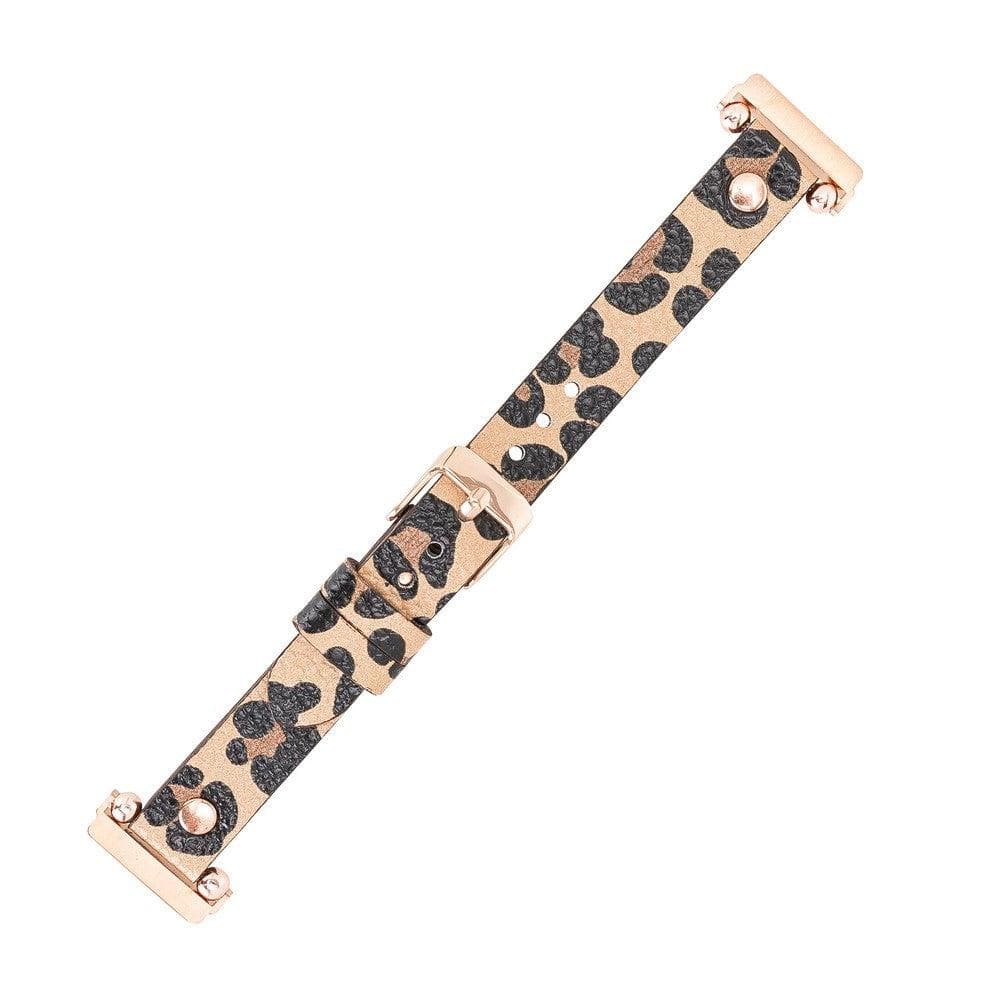 Ferro Fitbit Genuine Leather Watch Band with Rose Gold Trok