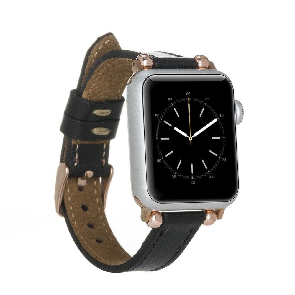 Ferro Fitbit Genuine Leather Watch Band with Rose Gold Trok