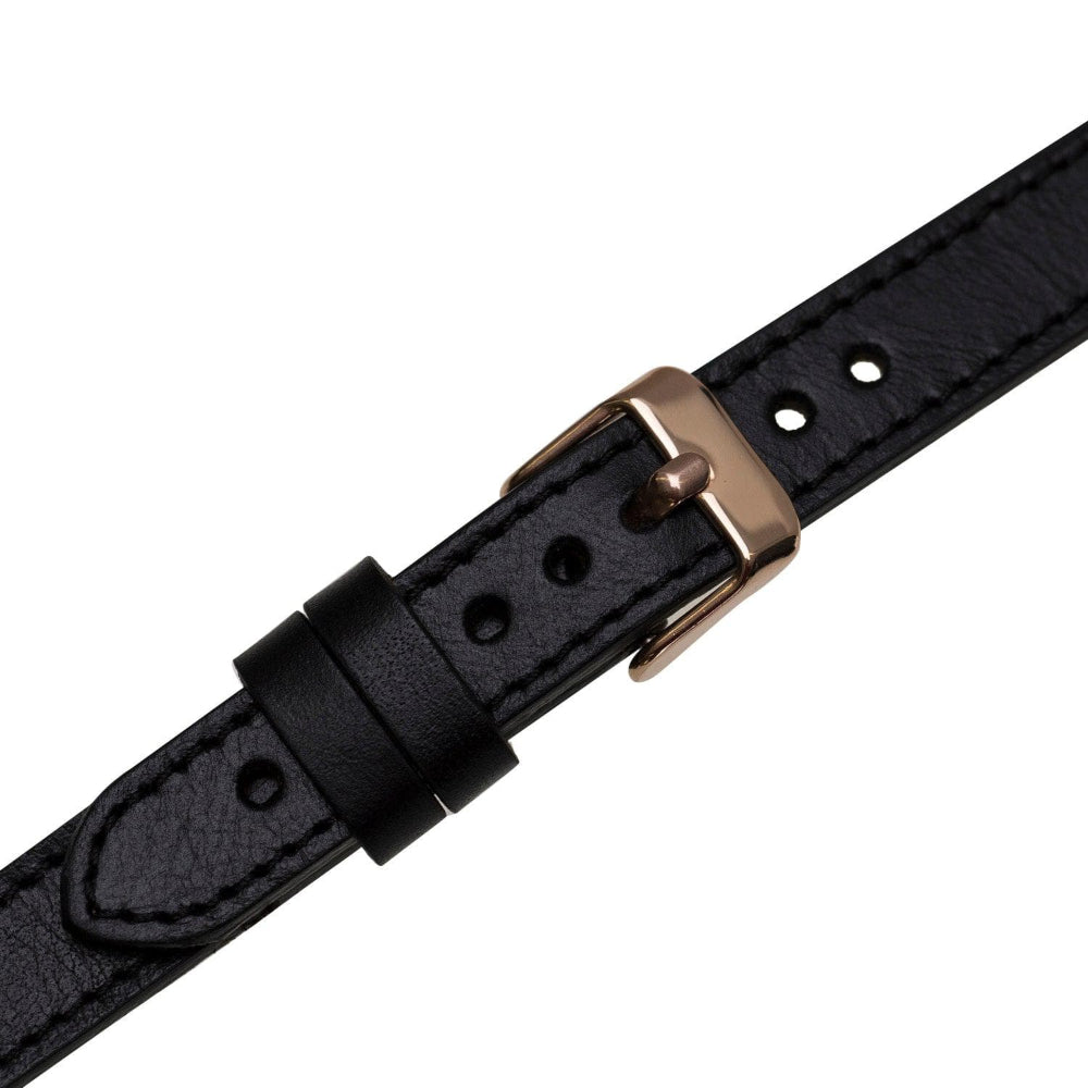 Ferro Fitbit Genuine Leather Watch Band with Rose Gold Trok