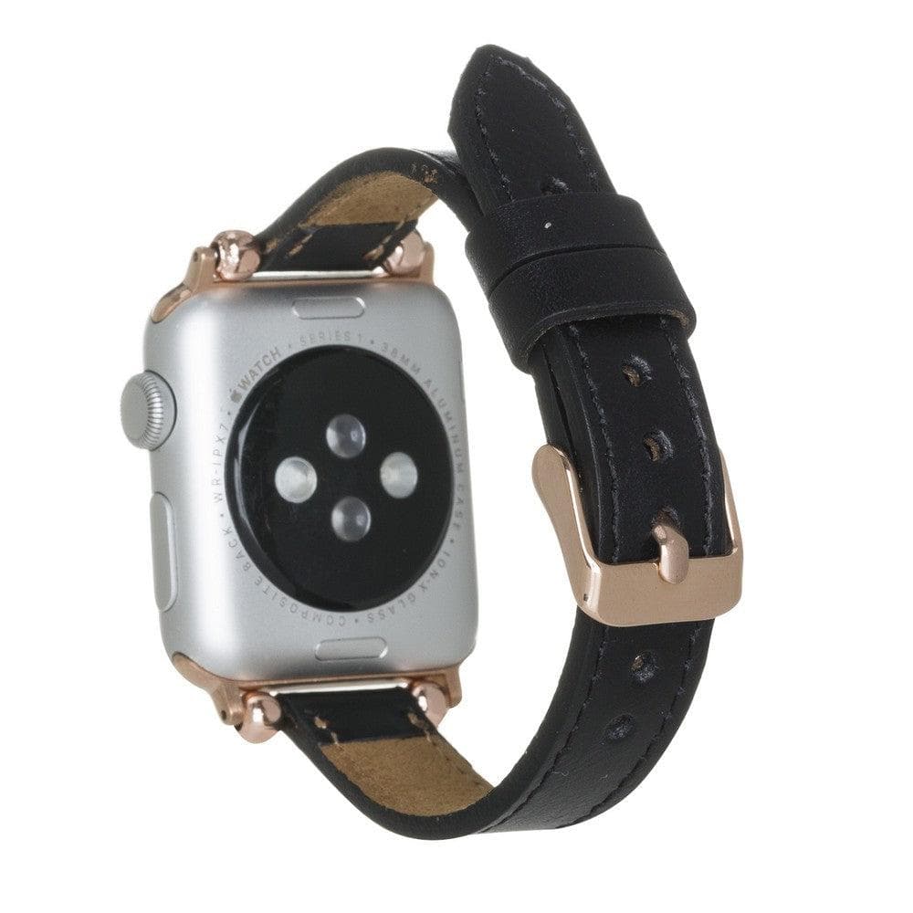 Ferro Fitbit Genuine Leather Watch Band with Rose Gold Trok
