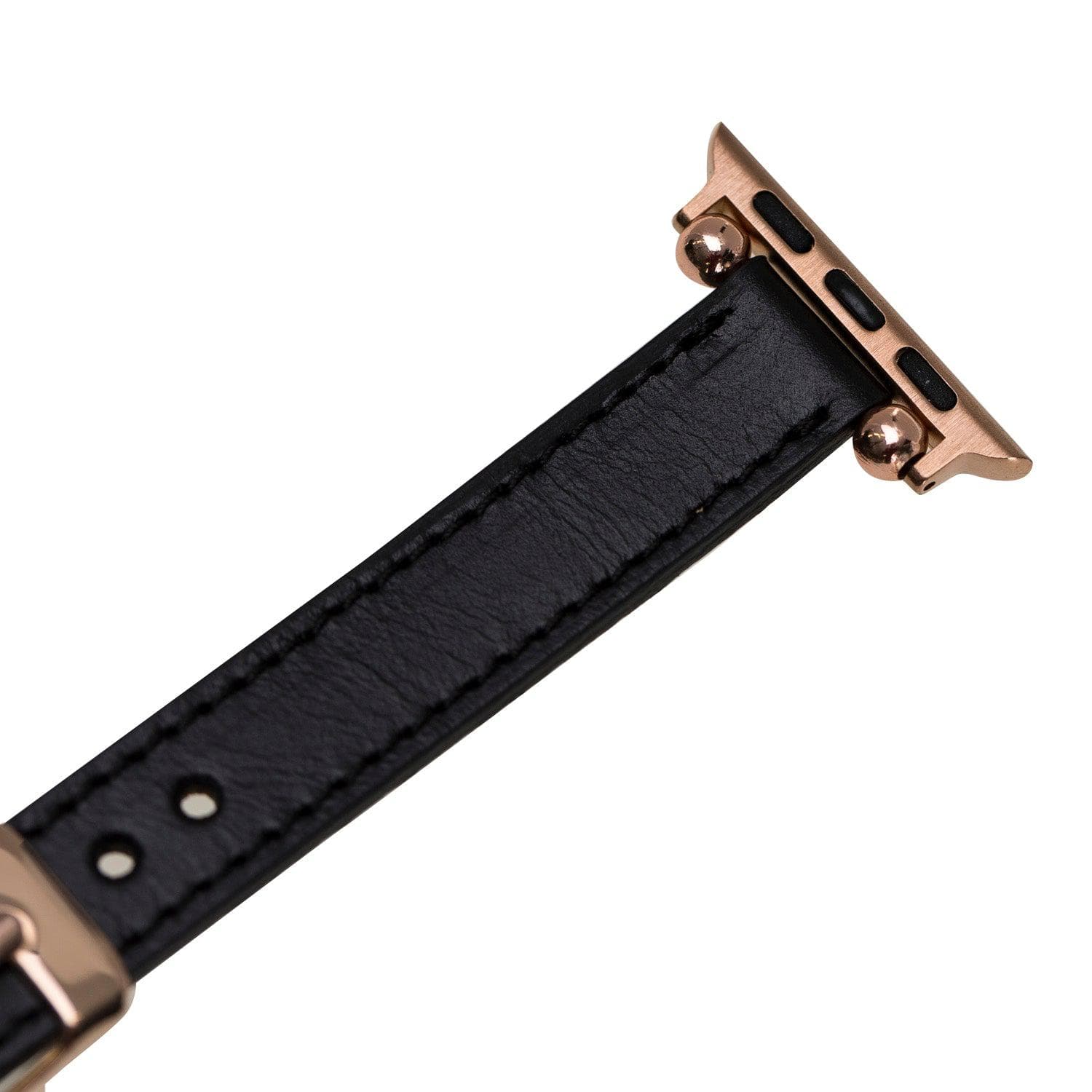 Ferro Fitbit Genuine Leather Watch Band with Rose Gold Trok