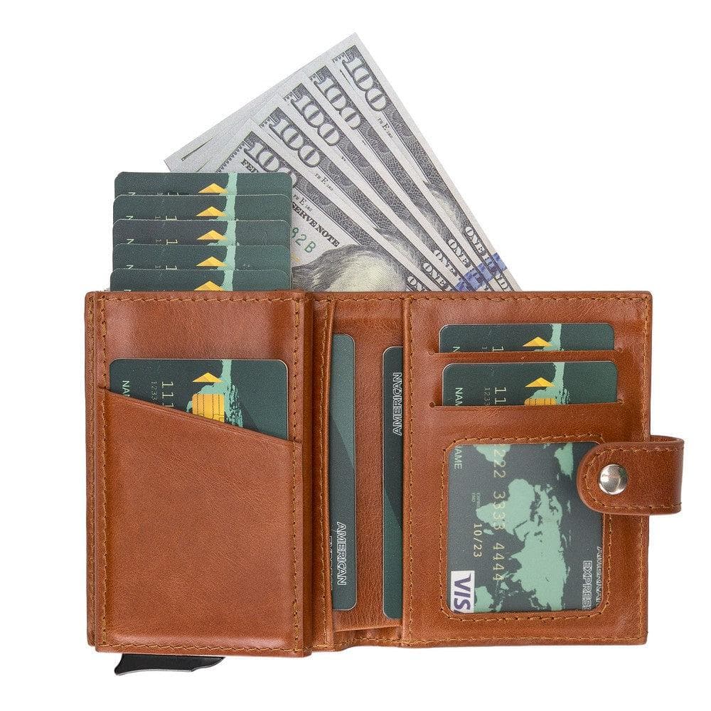 Porte-cartes mécanique en cuir Palermo