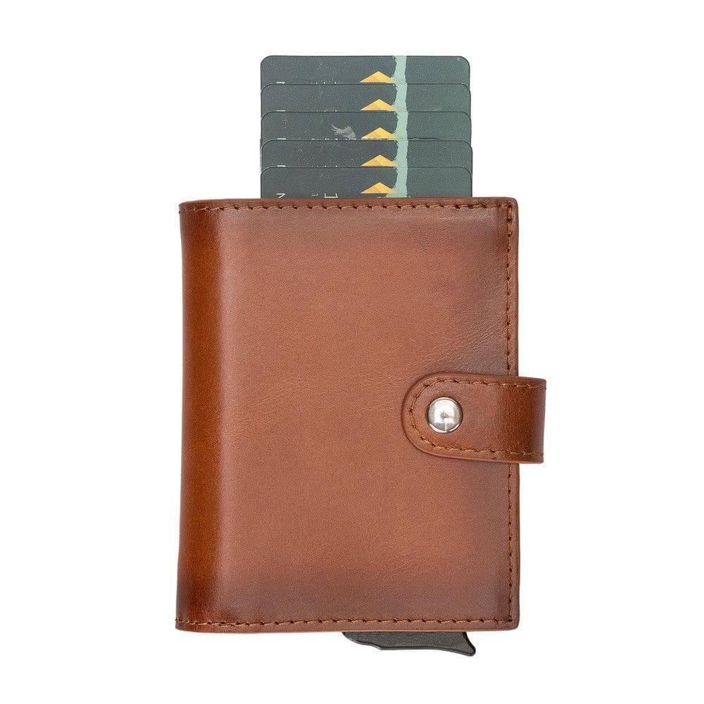 Porte-cartes mécanique en cuir Palermo