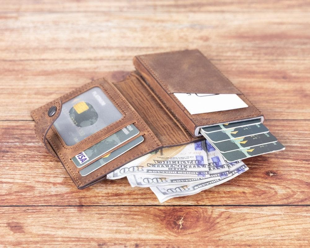 Porte-cartes mécanique en cuir Palermo