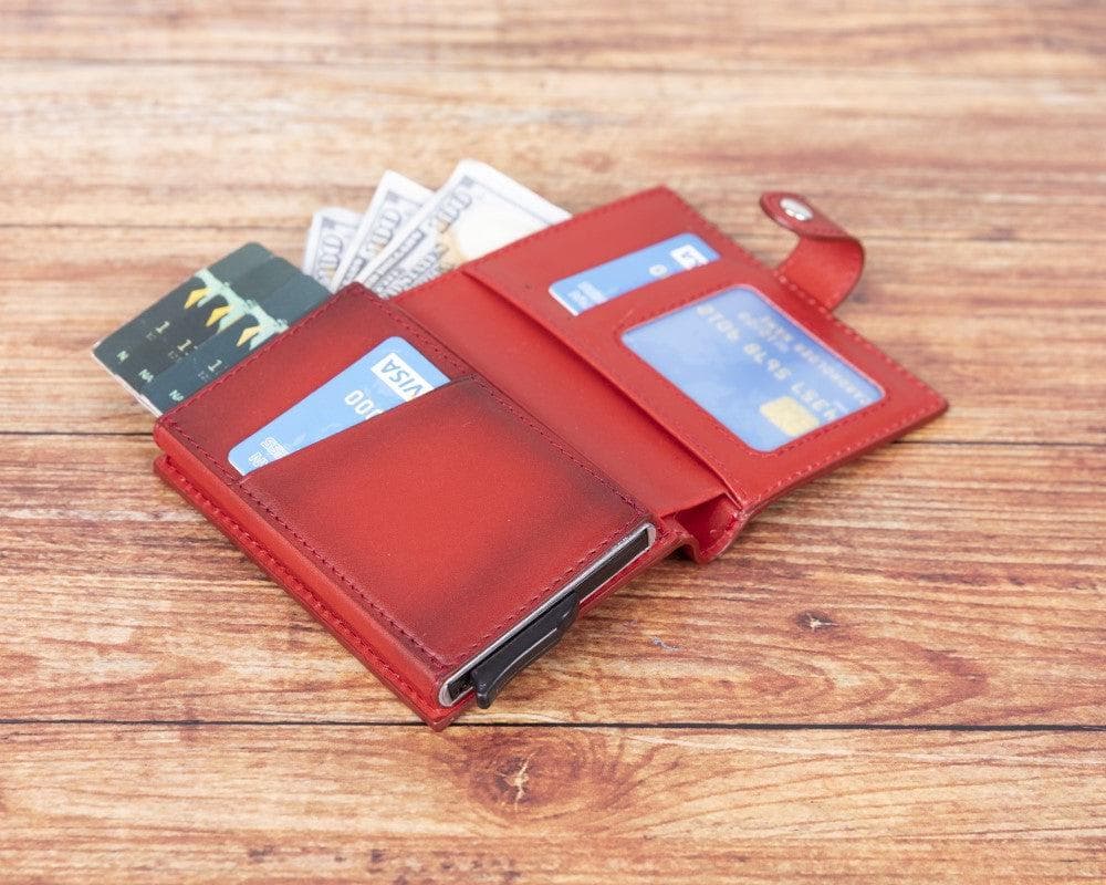 Porte-cartes mécanique en cuir Palermo