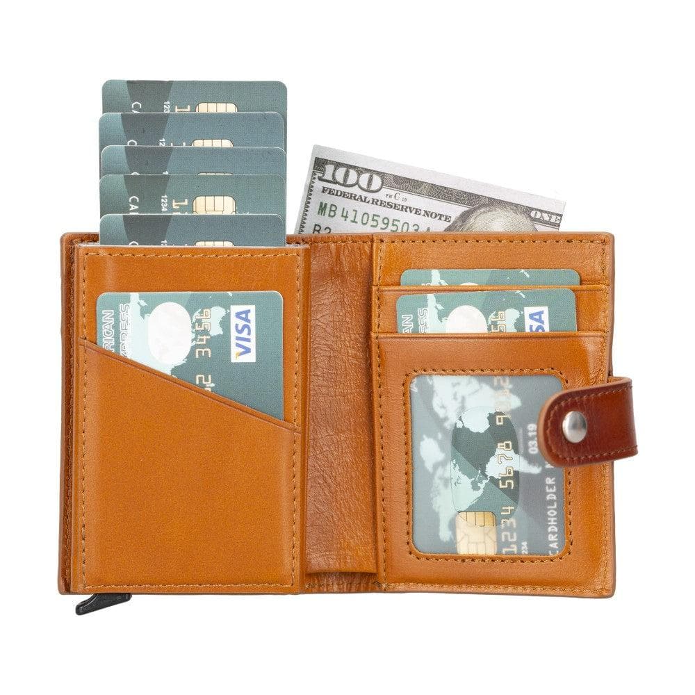 Porte-cartes mécanique en cuir Palertag Zip avec emplacement pour AirTag