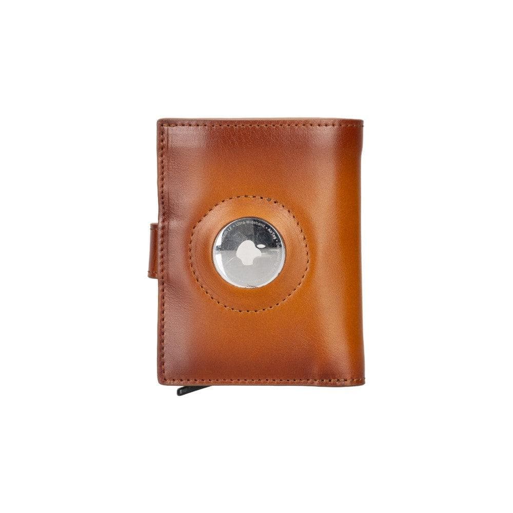 Porte-cartes mécanique en cuir Palertag Zip avec emplacement pour AirTag