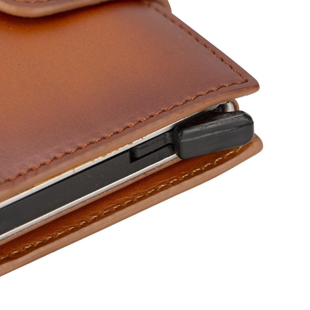 Porte-cartes mécanique en cuir Palertag Zip avec emplacement pour AirTag