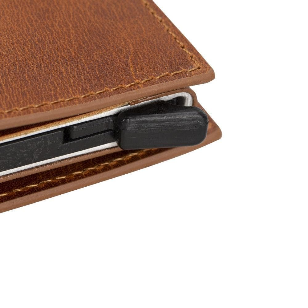 Porte-cartes mécanique en cuir Palertag Zip avec emplacement pour AirTag