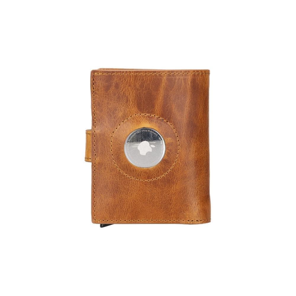 Porte-cartes mécanique en cuir Palertag Zip avec emplacement pour AirTag
