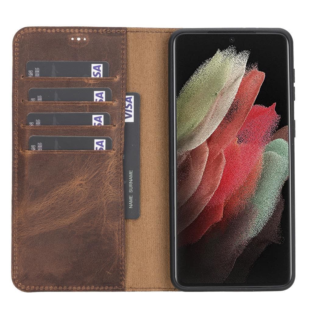Magic Samsung Galaxy S21 Ultra Leather Detachable Wallet Case