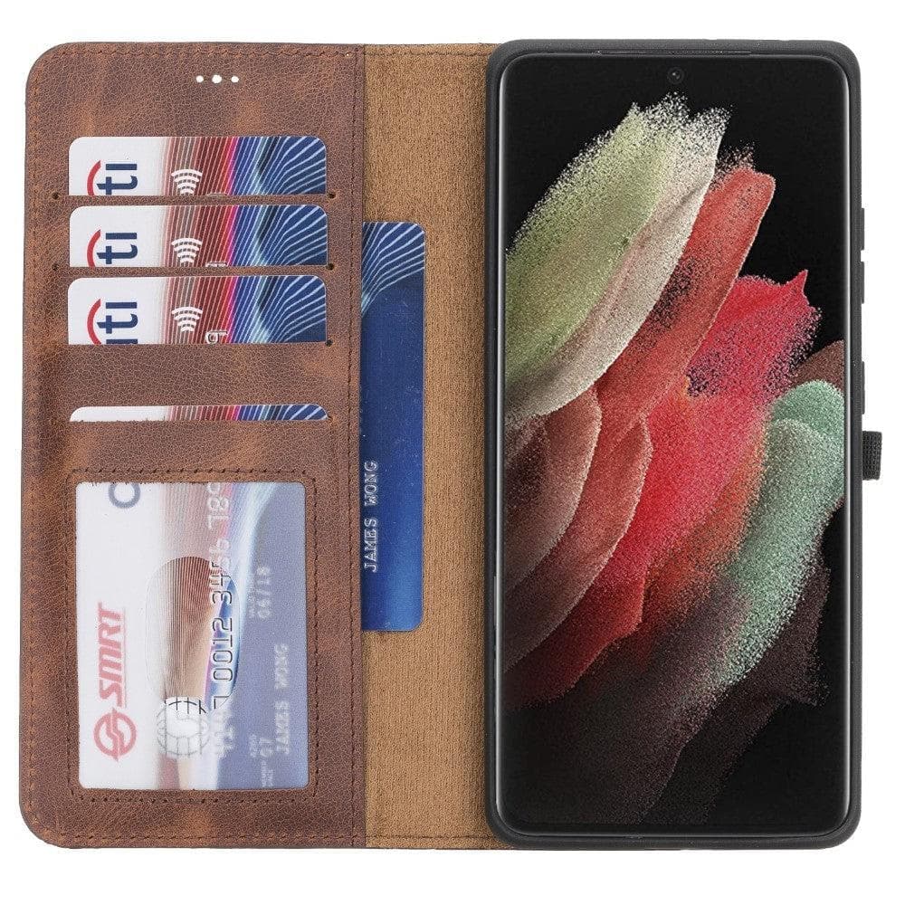Magic Samsung Galaxy S21 FE (Fan Edition) Leather Detachable Wallet Case