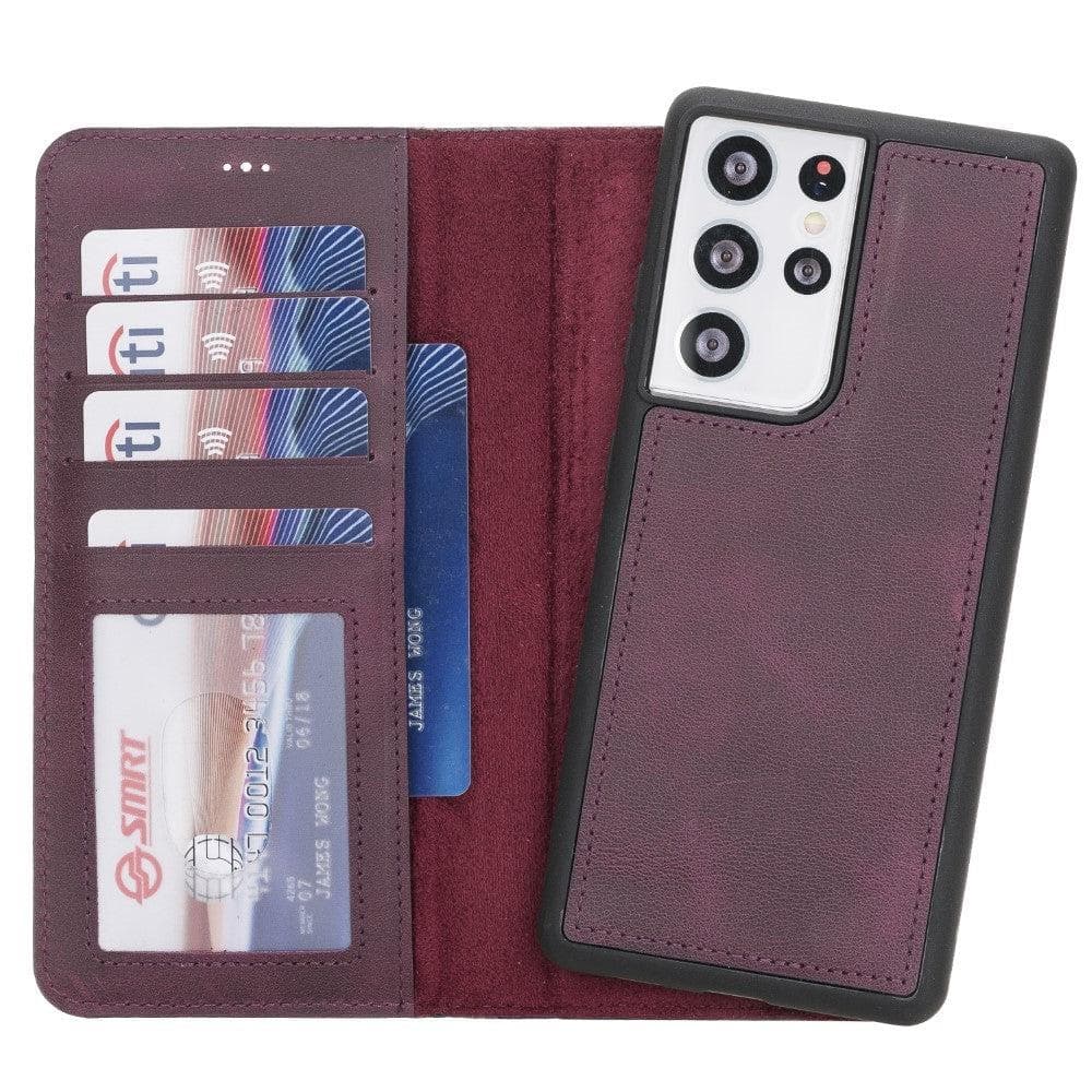 Magic Samsung Galaxy S21 FE (Fan Edition) Leather Detachable Wallet Case