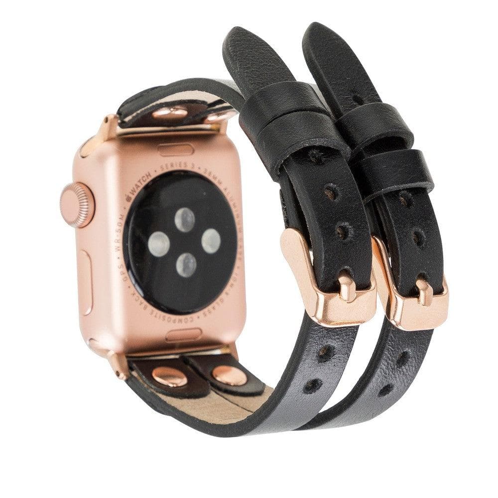 Ely Genuine Leather Apple Watch Double Band