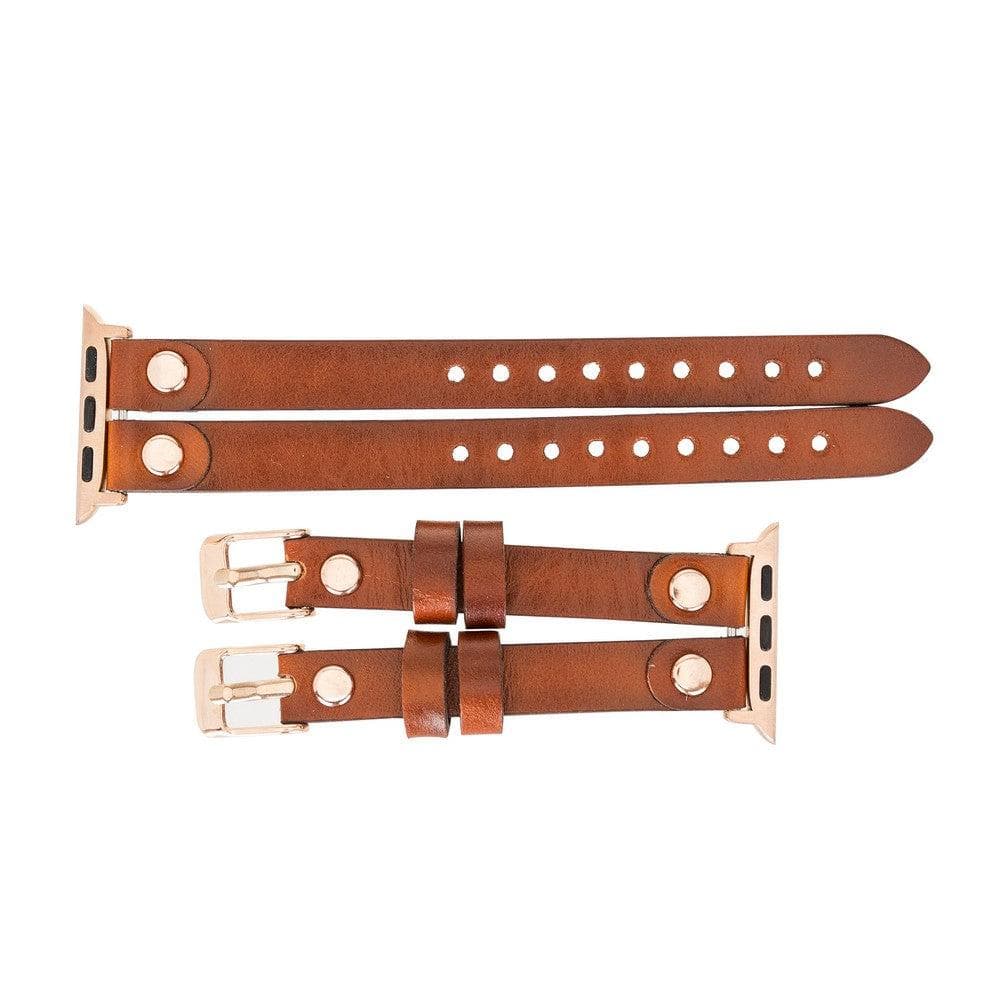 Ely Genuine Leather Apple Watch Double Band