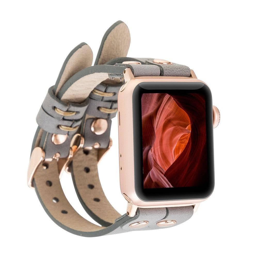 Ely Genuine Leather Apple Watch Double Band