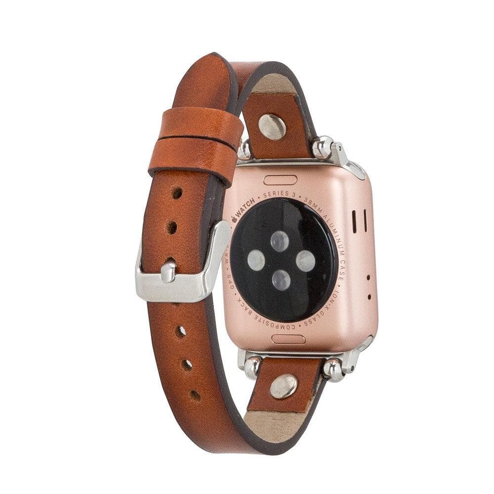 Apple Watch band with adjustable metal buckle in gold