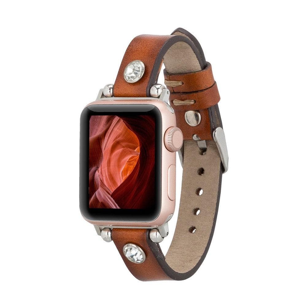 Visby genuine leather Apple Watch band in brown