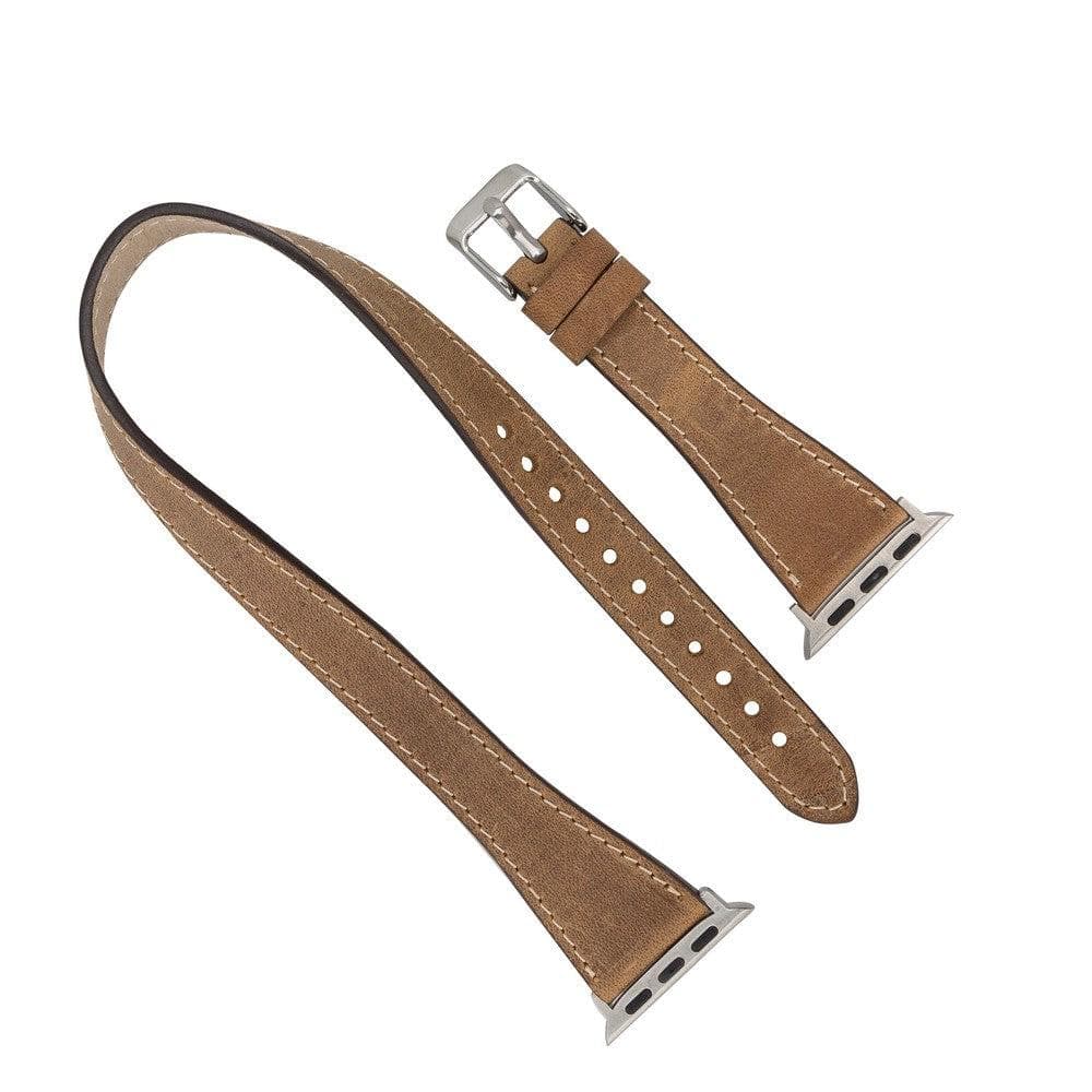Slim Double Tour Apple Watch Leather Band