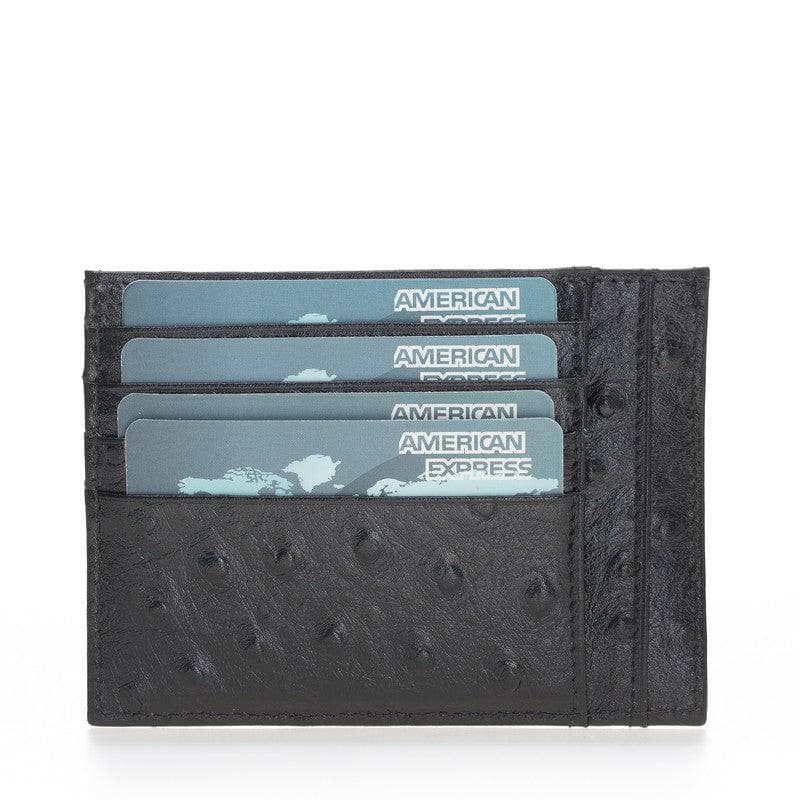 Porte-cartes zippé en cuir
