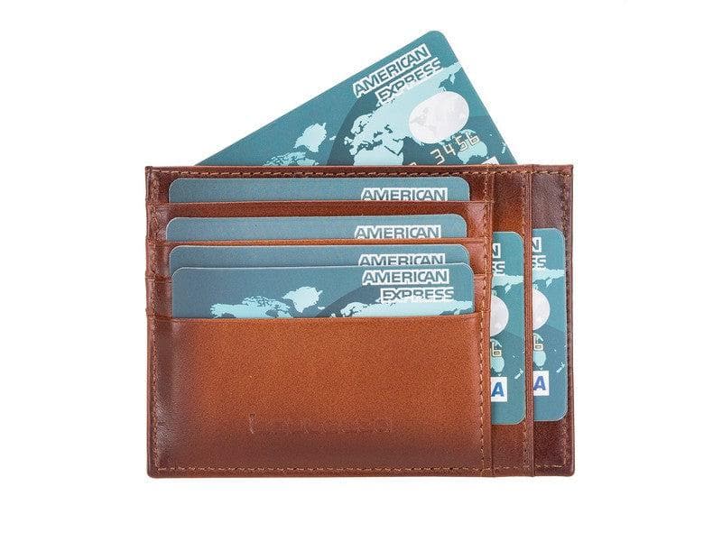 Porte-cartes zippé en cuir