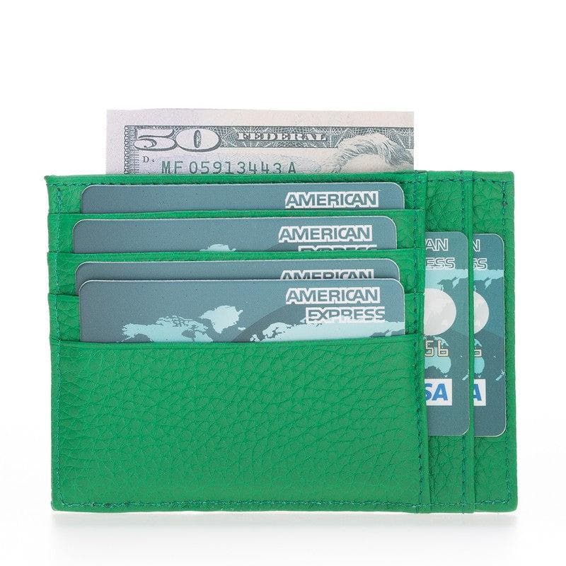 Porte-cartes zippé en cuir