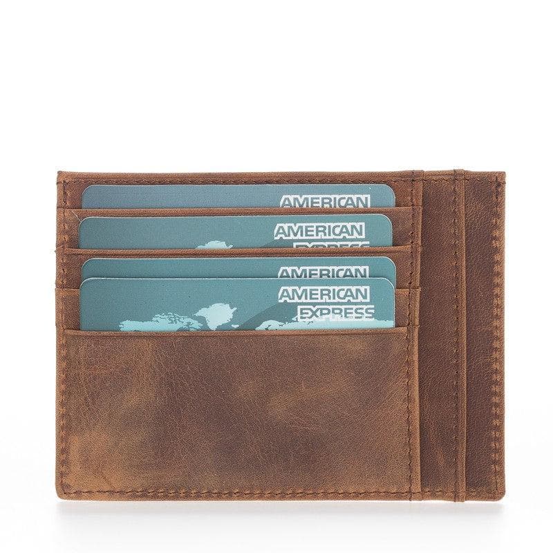 Porte-cartes zippé en cuir