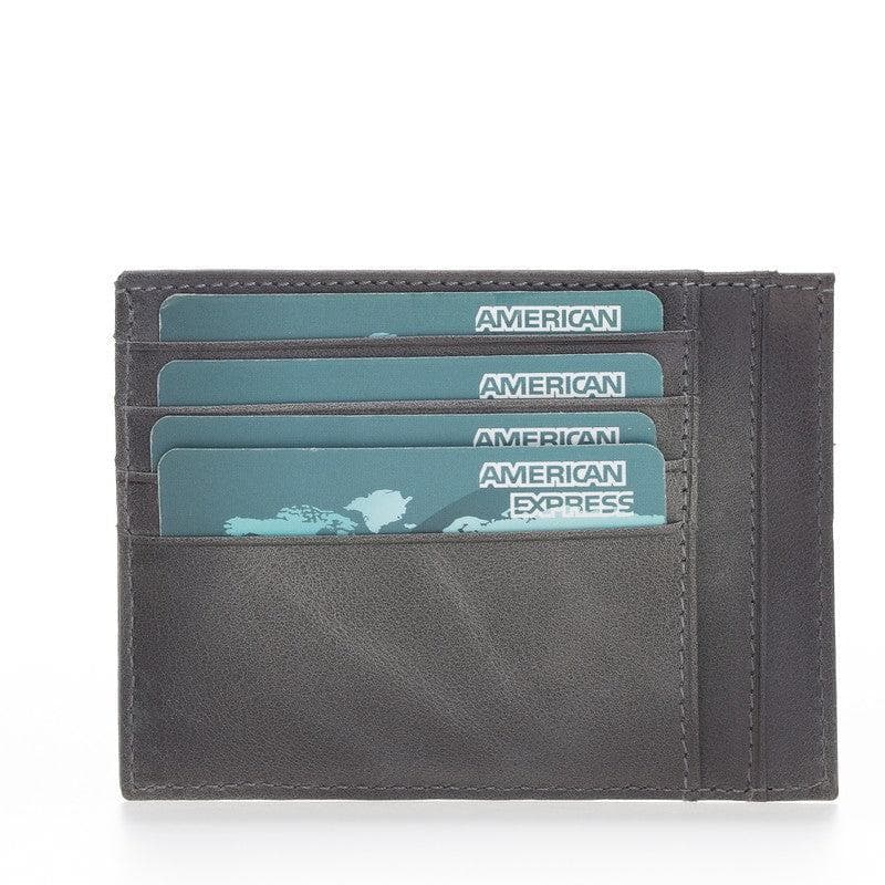 Porte-cartes zippé en cuir