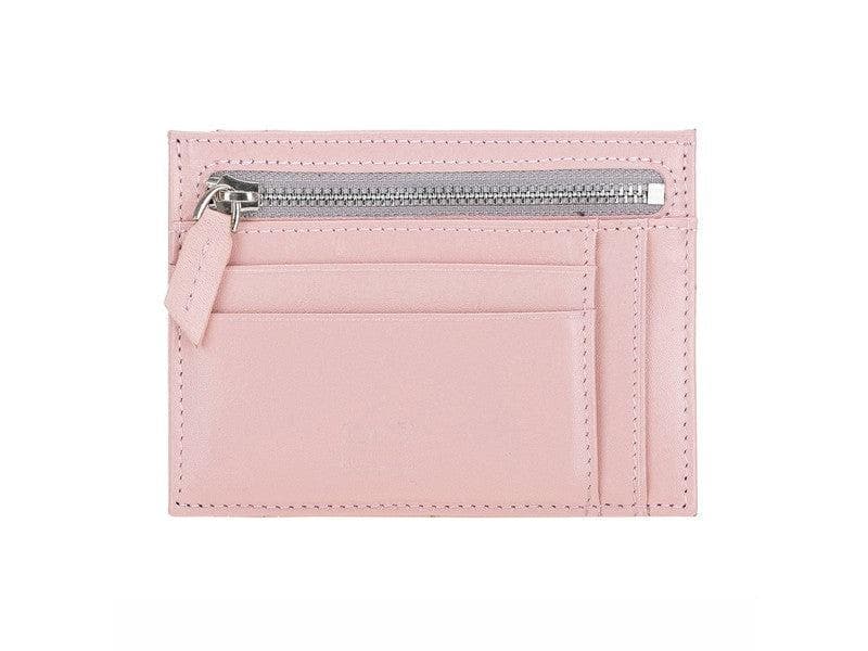 Porte-cartes zippé en cuir
