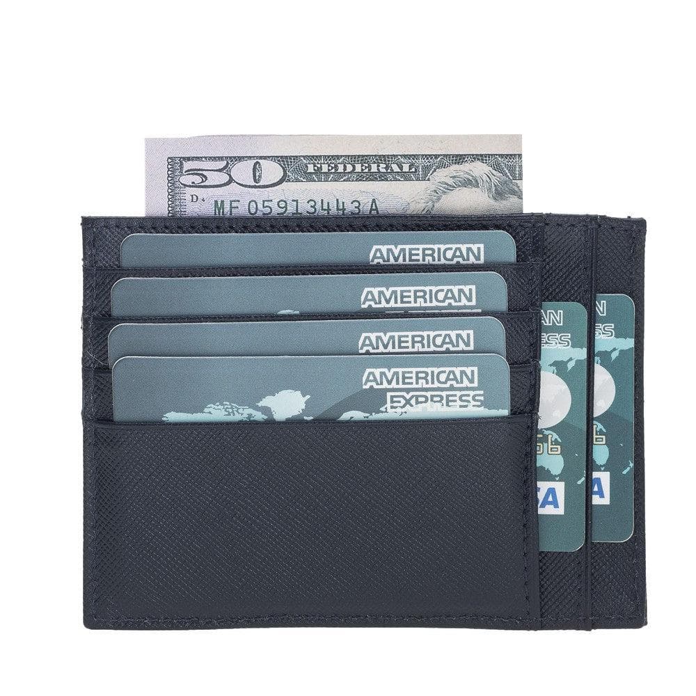 Porte-cartes zippé en cuir