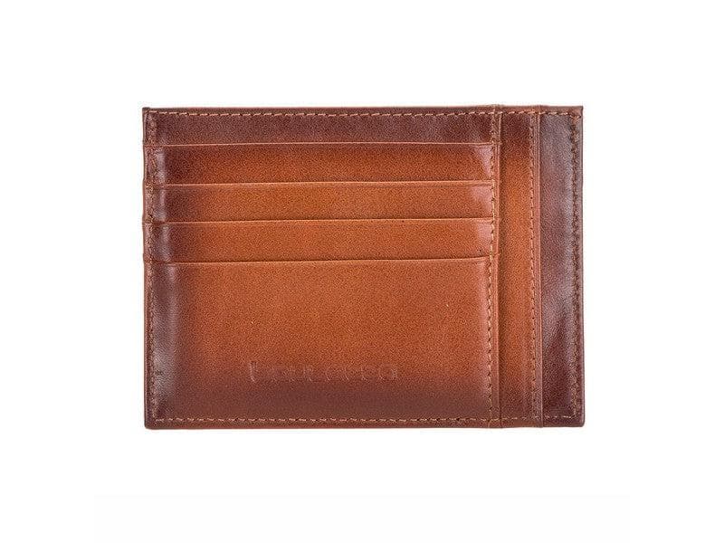 Porte-cartes zippé en cuir