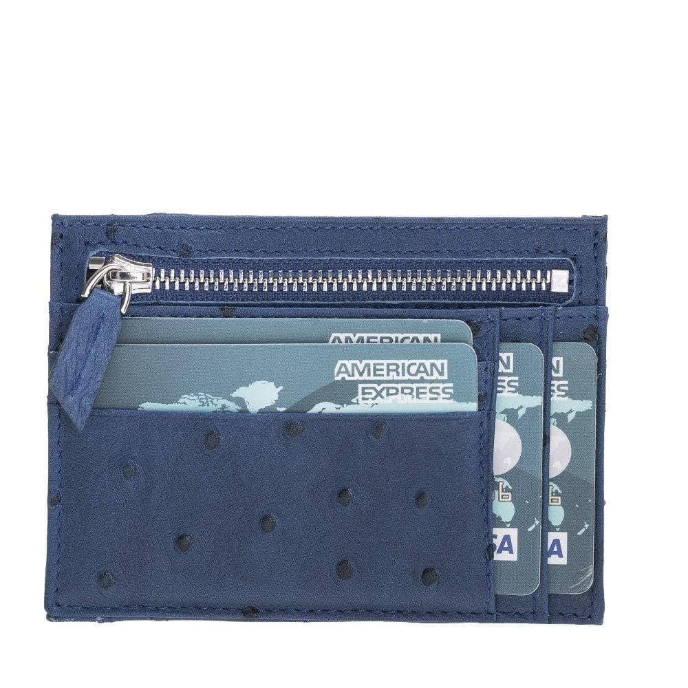 Porte-cartes zippé en cuir