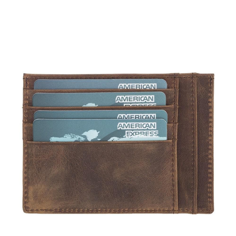 Porte-cartes zippé en cuir