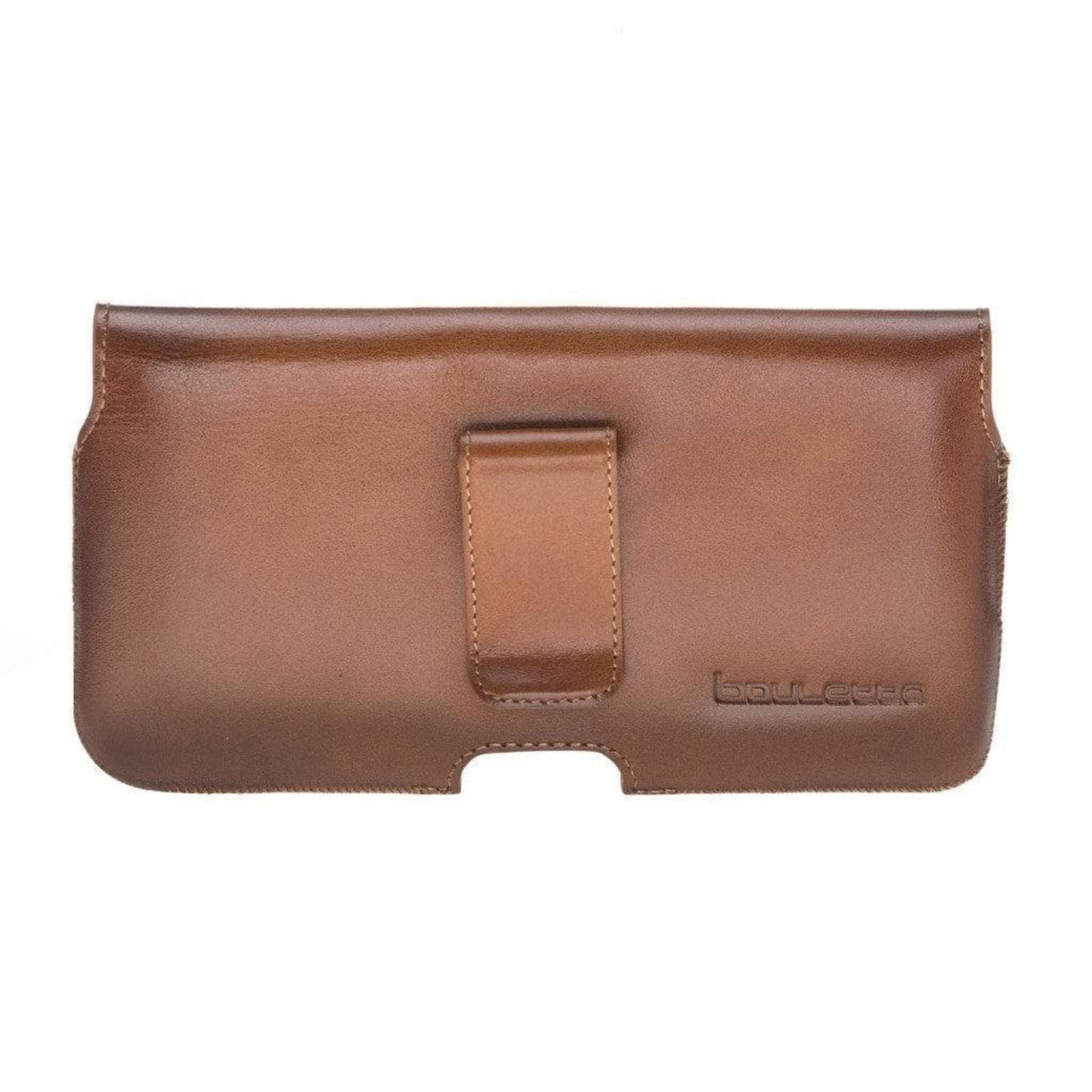 Schräge, am Gürtel anbringbare Universal-Telefonhülle aus echtem Leder