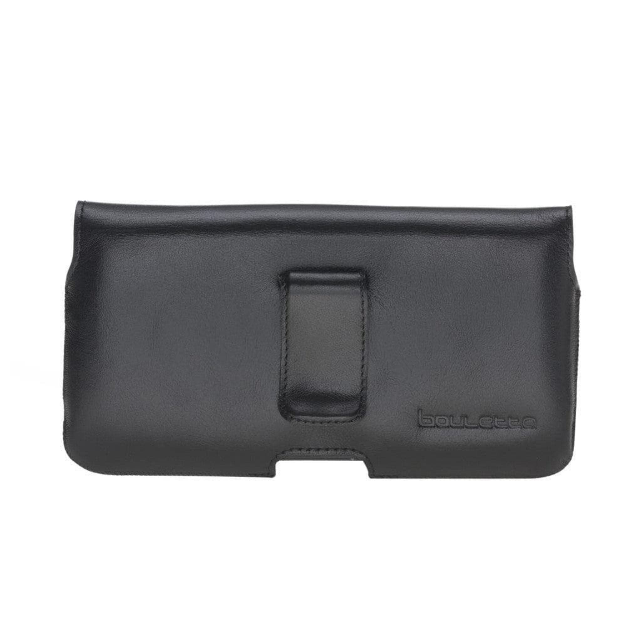 Schräge, am Gürtel anbringbare Universal-Telefonhülle aus echtem Leder