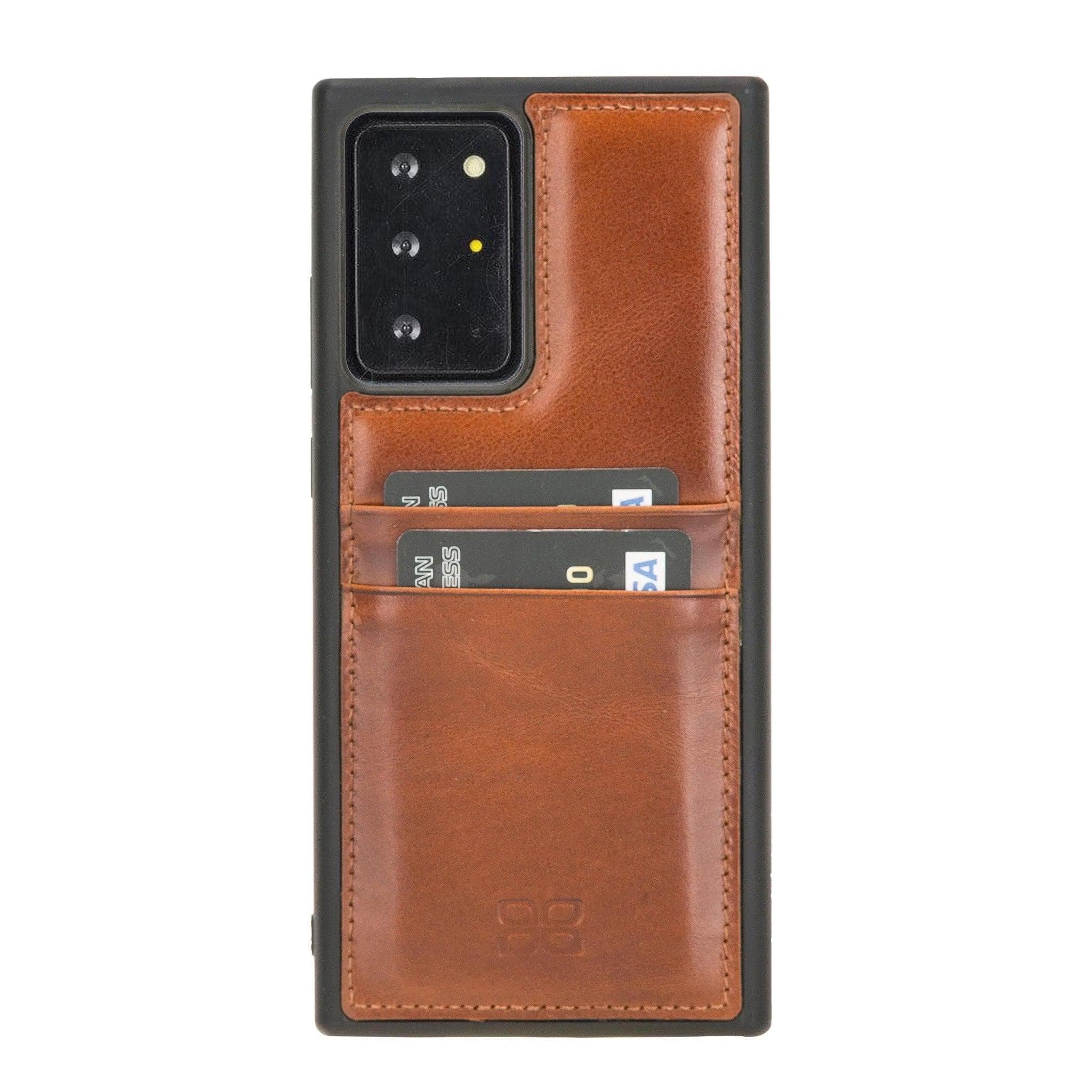 Samsung Galaxy Note 20 Series Genuine Leather Back Cover With Card Holder