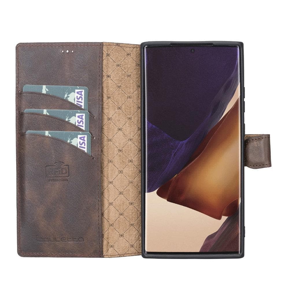 Samsung Galaxy Note 20 Series Genuine Leather Non-Detachable Wallet Case