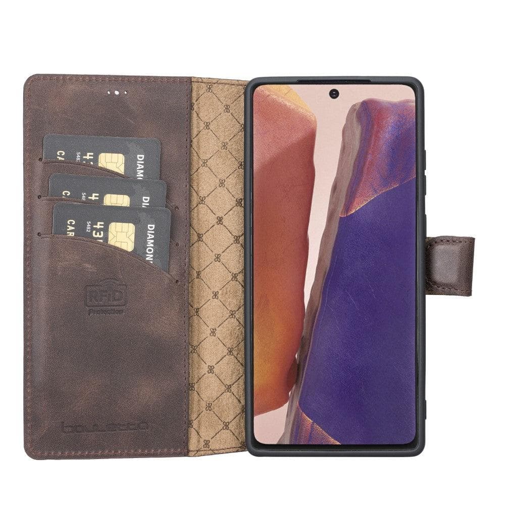Samsung Galaxy Note 20 Series Genuine Leather Non-Detachable Wallet Case