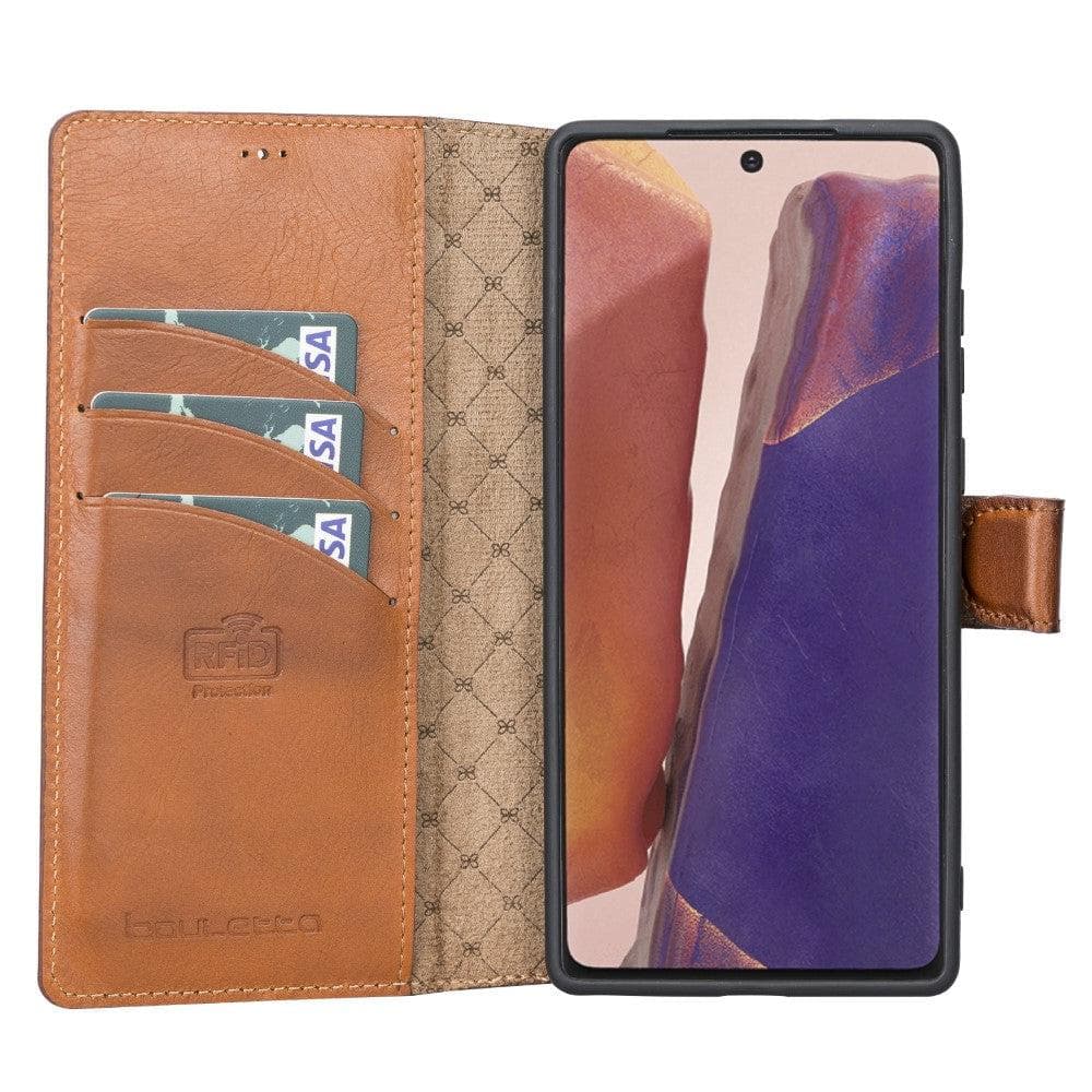 Samsung Galaxy Note 20 Series Genuine Leather Non-Detachable Wallet Case