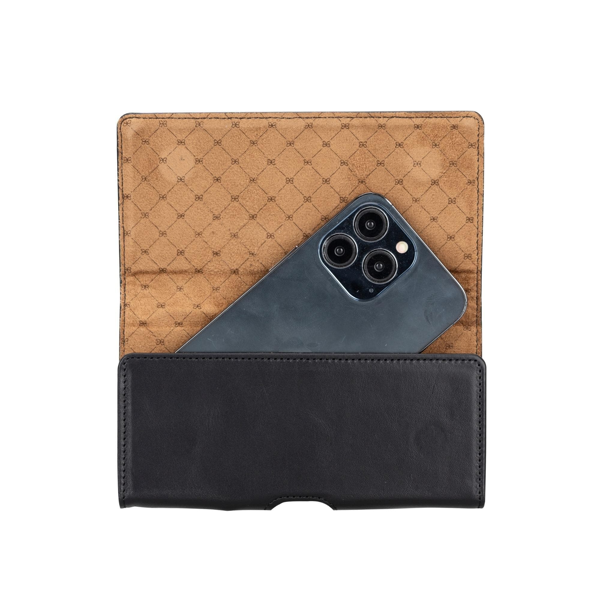 Titan Universal Clutch Waist Belt Attachable Leather Case for Mobile Phones (6.1"/6.8")