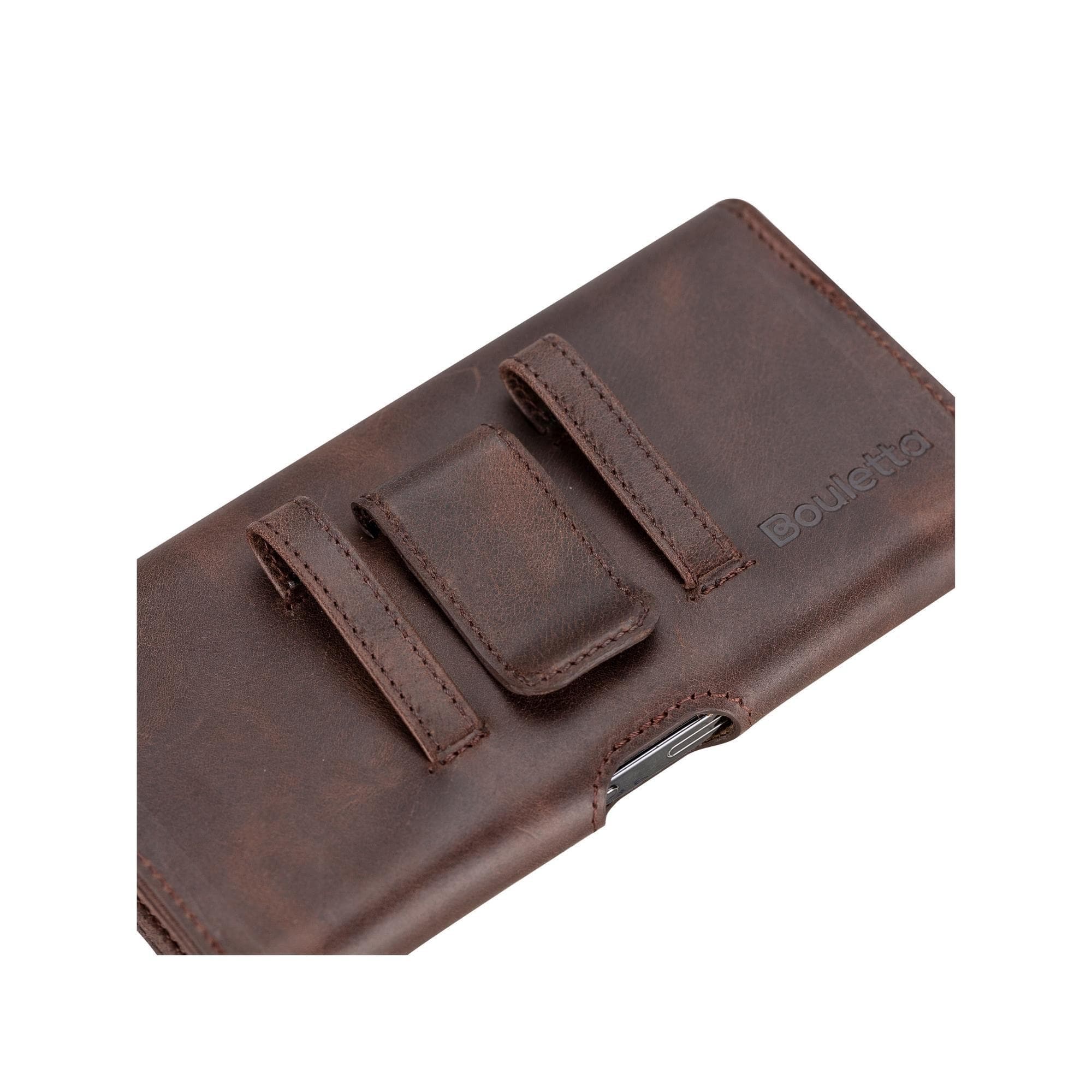 Titan Universal Clutch Waist Belt Attachable Leather Case for Mobile Phones (6.1"/6.8")