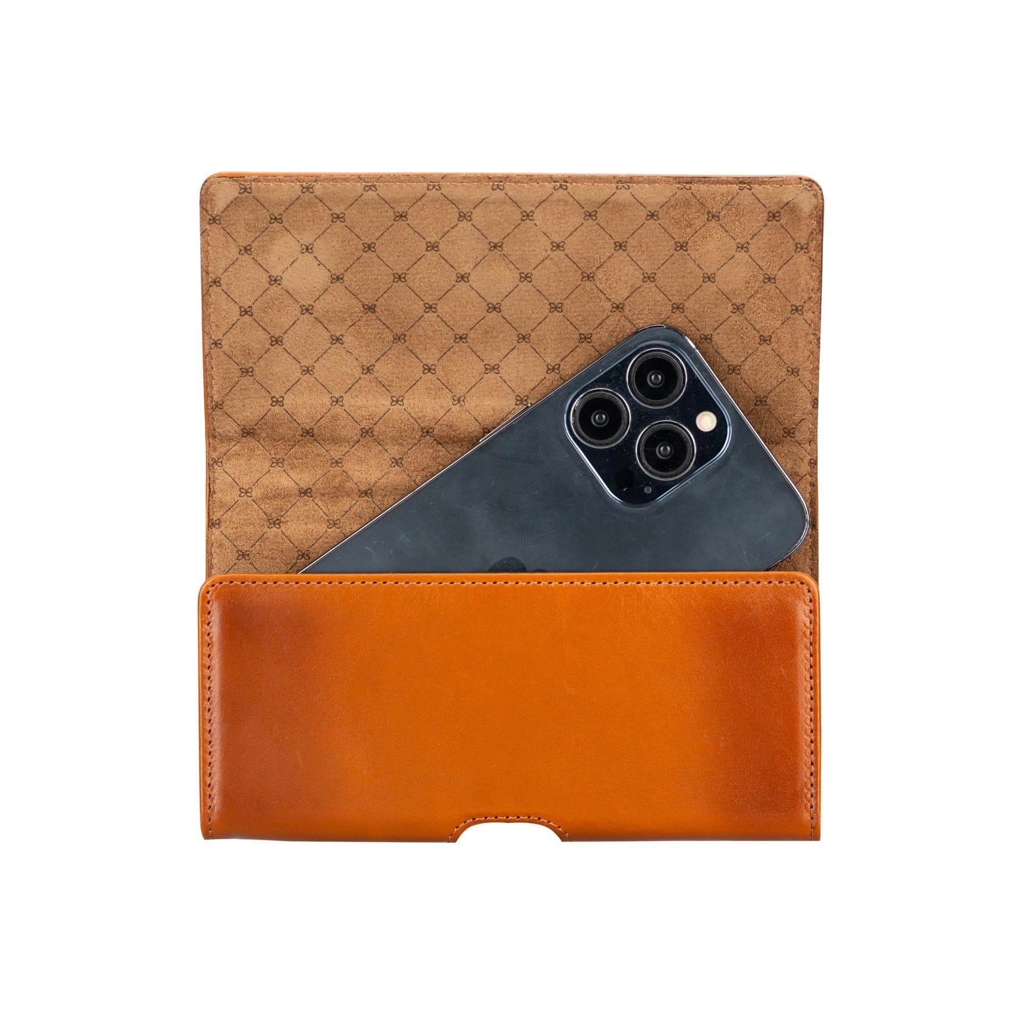 Titan Universal Clutch Waist Belt Attachable Leather Case for Mobile Phones (6.1"/6.8")