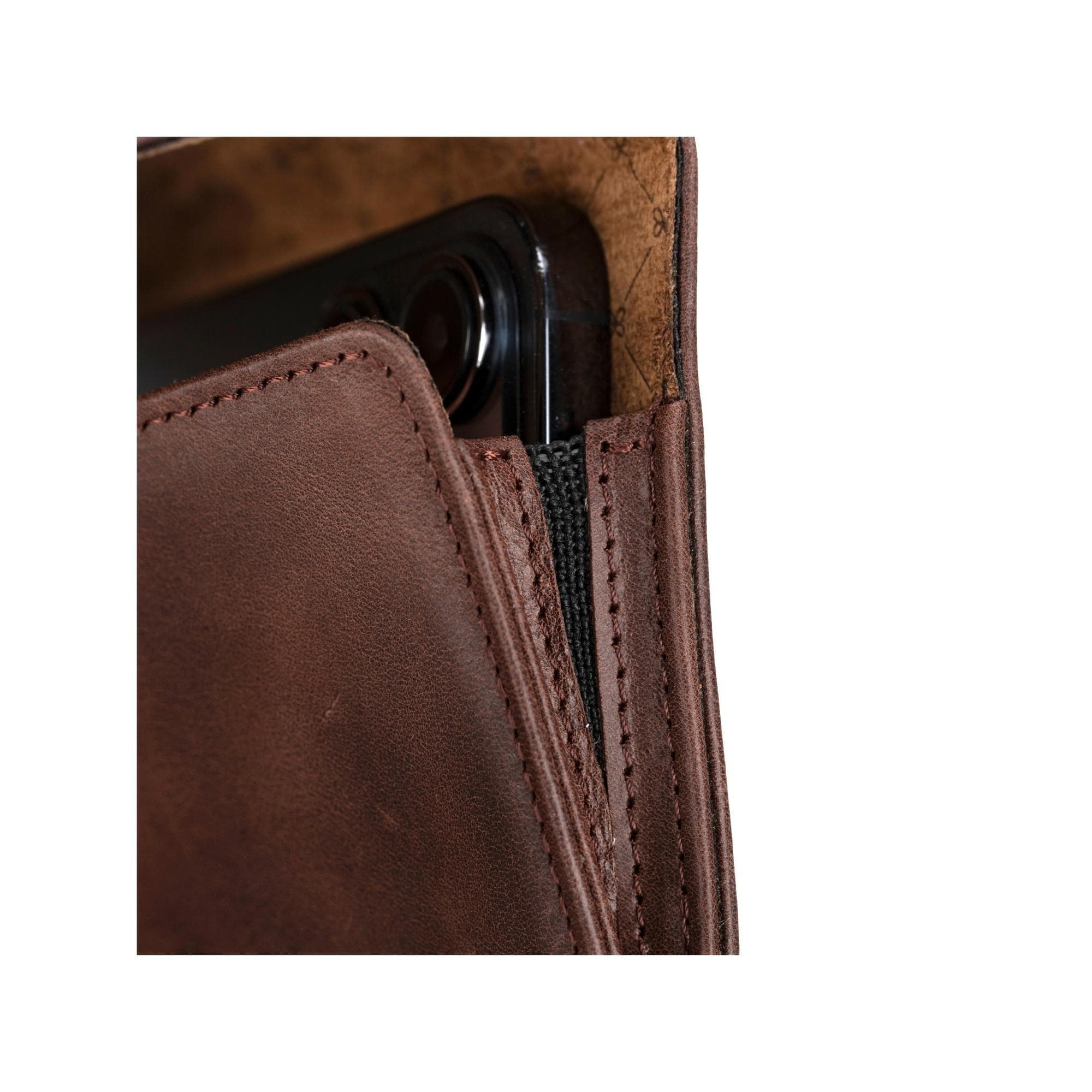 Titan Universal Clutch Waist Belt Attachable Leather Case for Mobile Phones (6.1"/6.8")